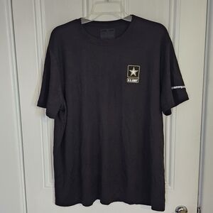 US Army Shirt Adult XL Black Short Sleeve Expert Brand Oxymesh Tec Crewneck